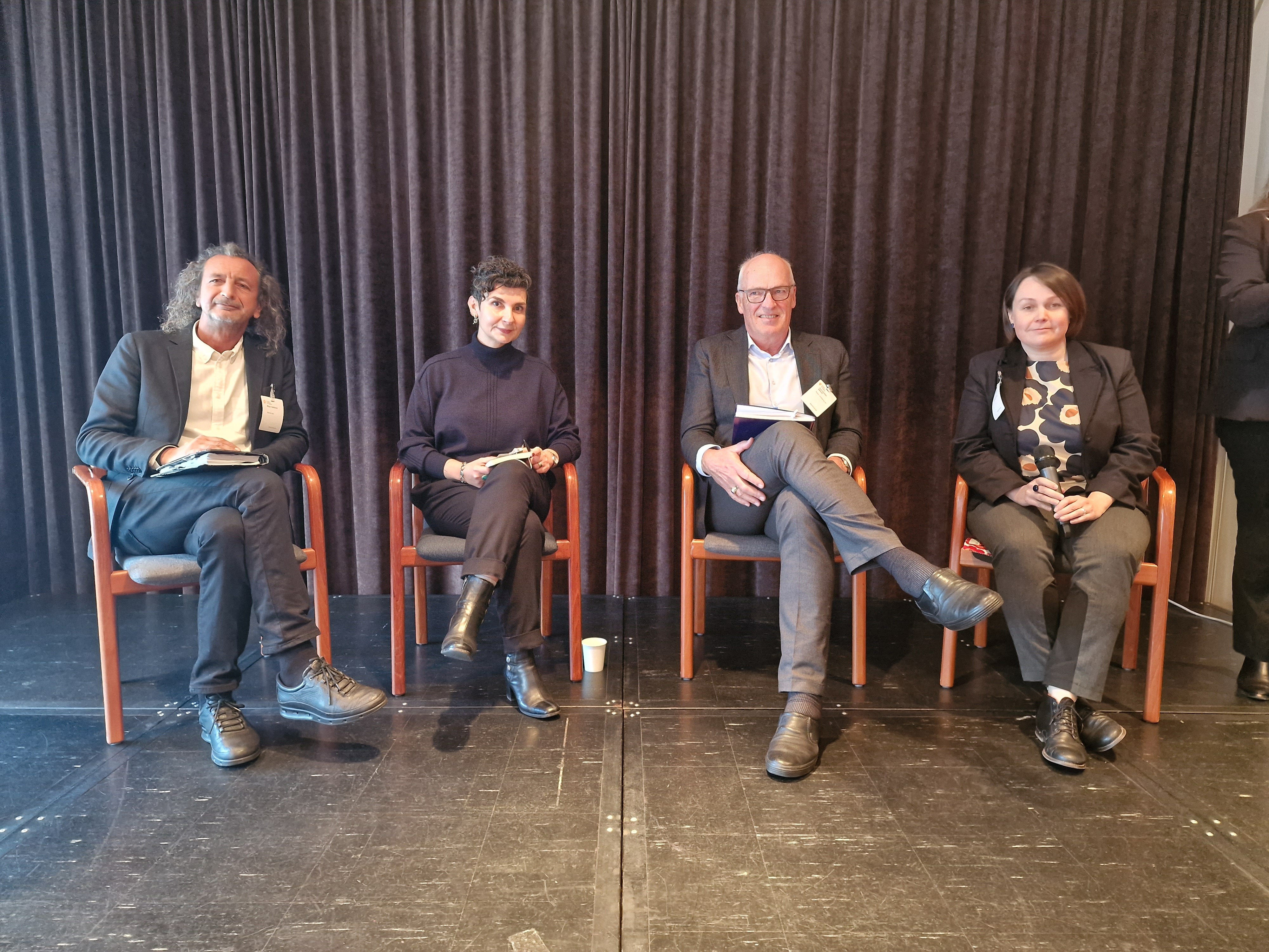 Panelen från vänster: Mujo Halilovic, Lejla Mundzic, Karl-Gustav Bartoll, Heli Villanen Foto: Karin Skoglund