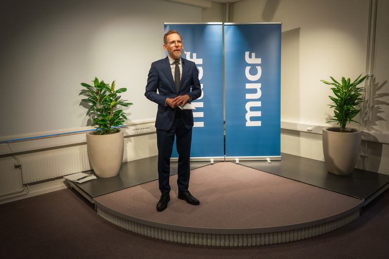 Socialminister Jacob Forssmed en av talarna p&aring; invigningen av MUCF:s nya kontor i Stockholm. Foto: Peter Osslund.