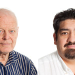 Thomas Hammarberg, ordförande i Kommissionen mot antiziganism och Erland Kaldaras, ledamot i Kommissionen mot antiziganism